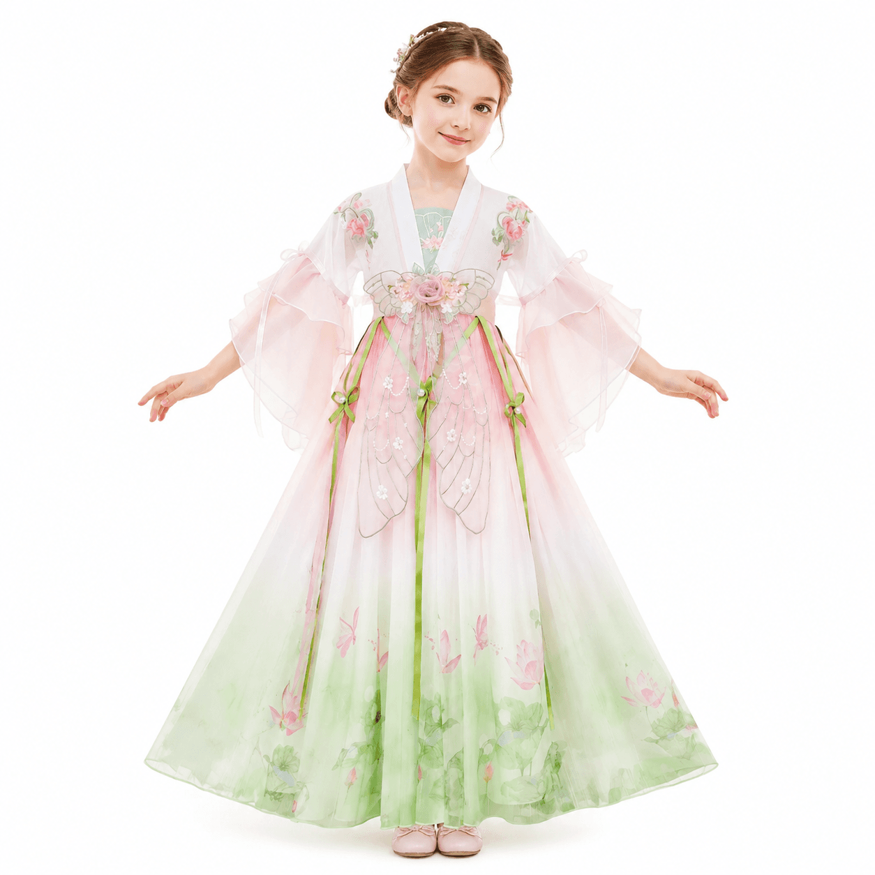 Fairy Fairy (Green) Kids Hanfu Dress