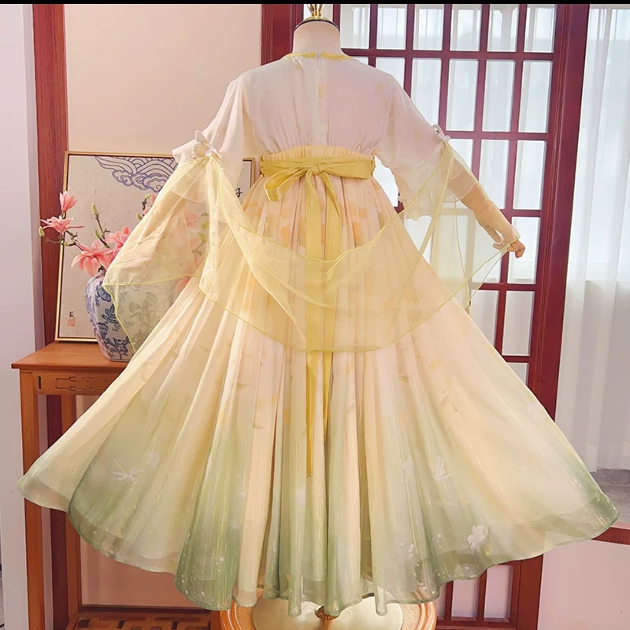 Osmanthus Fairy (Yellow) Kids Hanfu Dress thumbnail 4