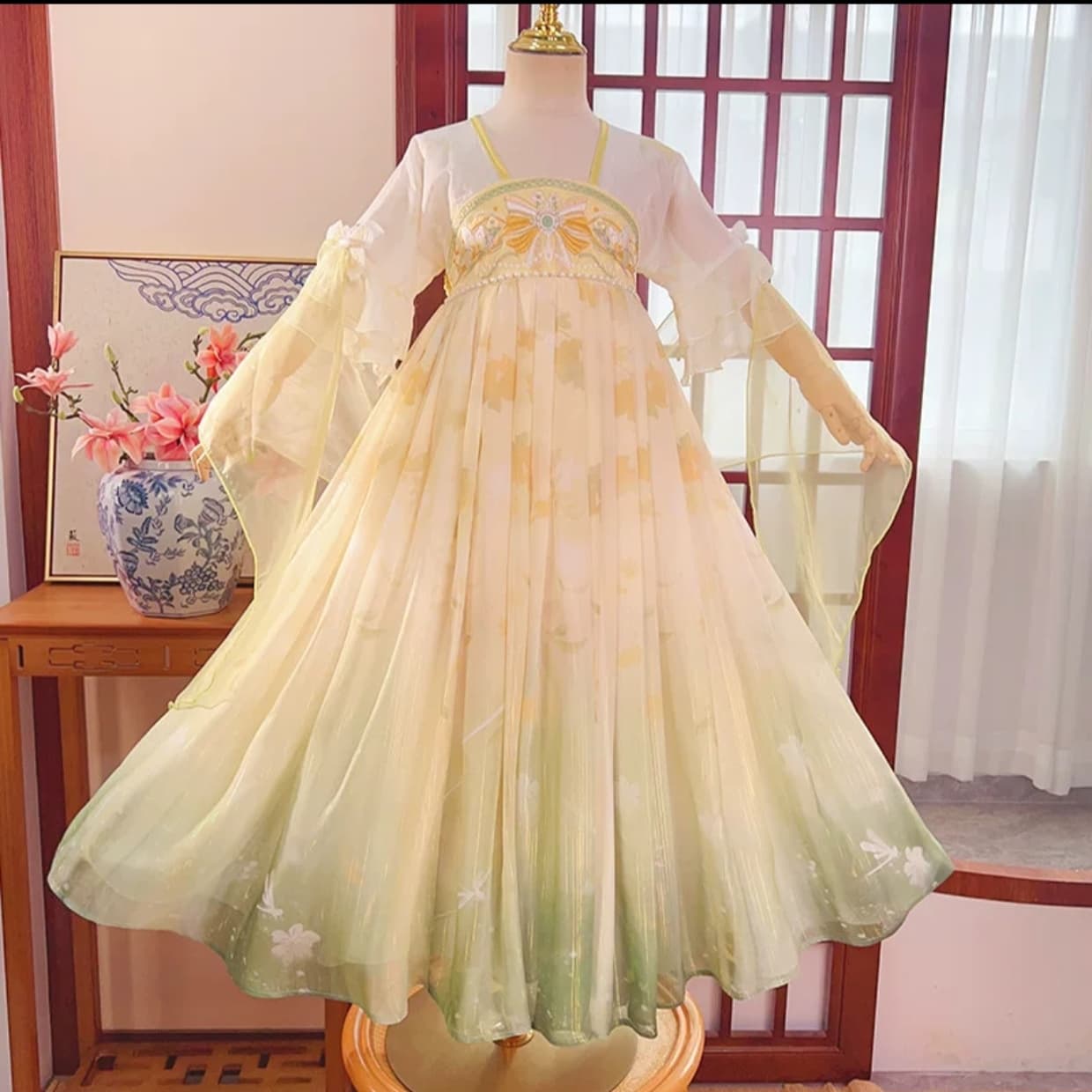 Osmanthus Fairy (Yellow) Kids Hanfu Dress alternate view