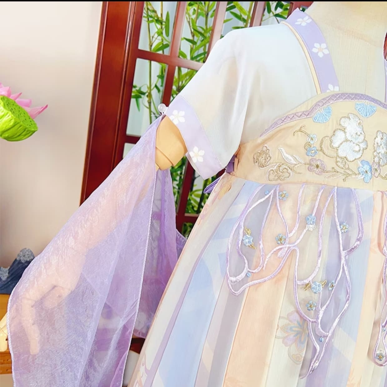 Rabbit Elf (Light Purple) Kids Hanfu Dress thumbnail 4