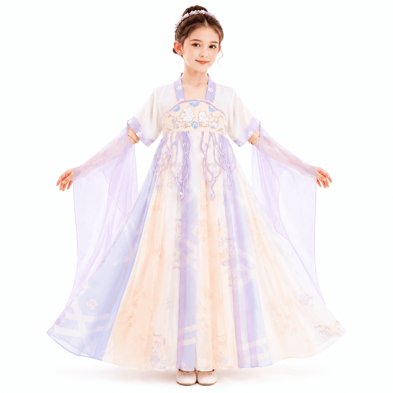 Rabbit Elf (Light Purple) Kids Hanfu Dress