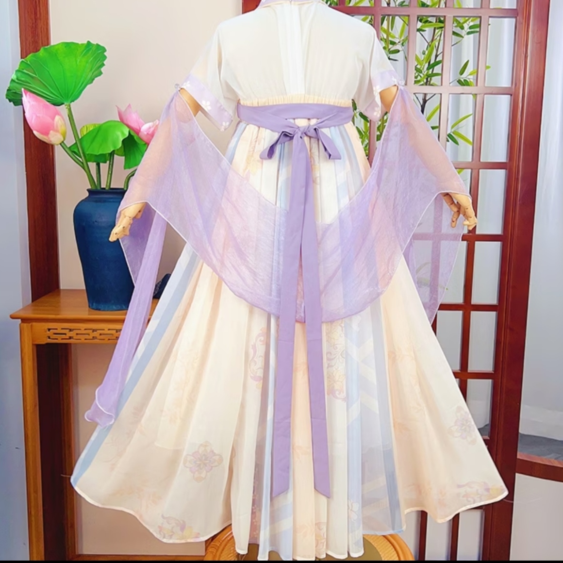 Rabbit Elf (Light Purple) Kids Hanfu Dress thumbnail 5