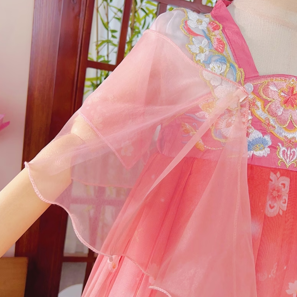 Flower Fairy (Pink) Kids Hanfu Dress thumbnail 4