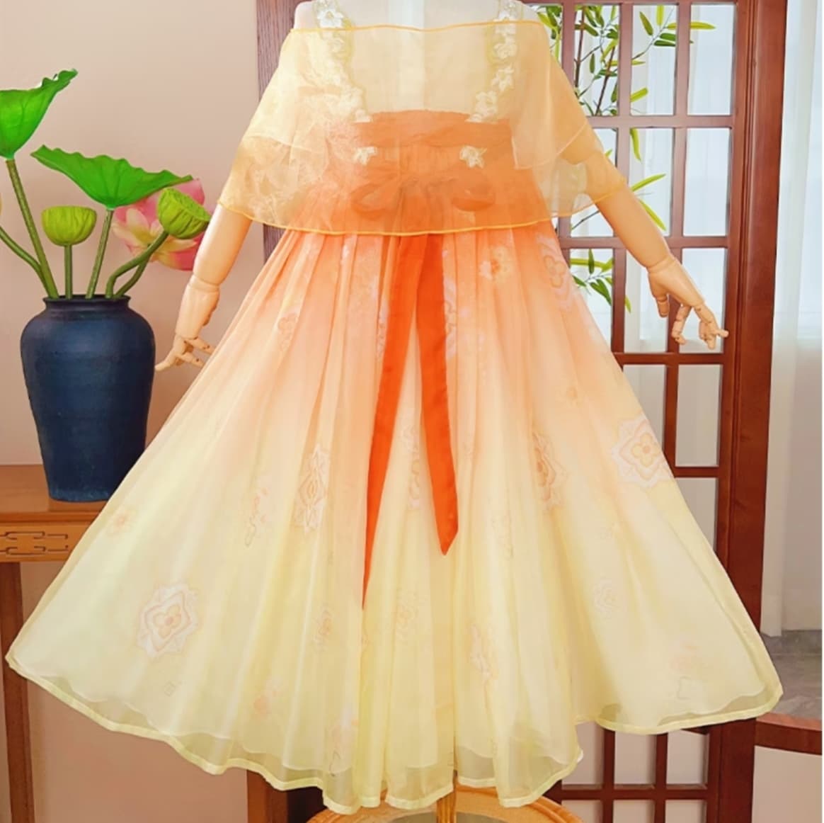 Flower Fairy (Yellow) Kids Hanfu Dress thumbnail 5