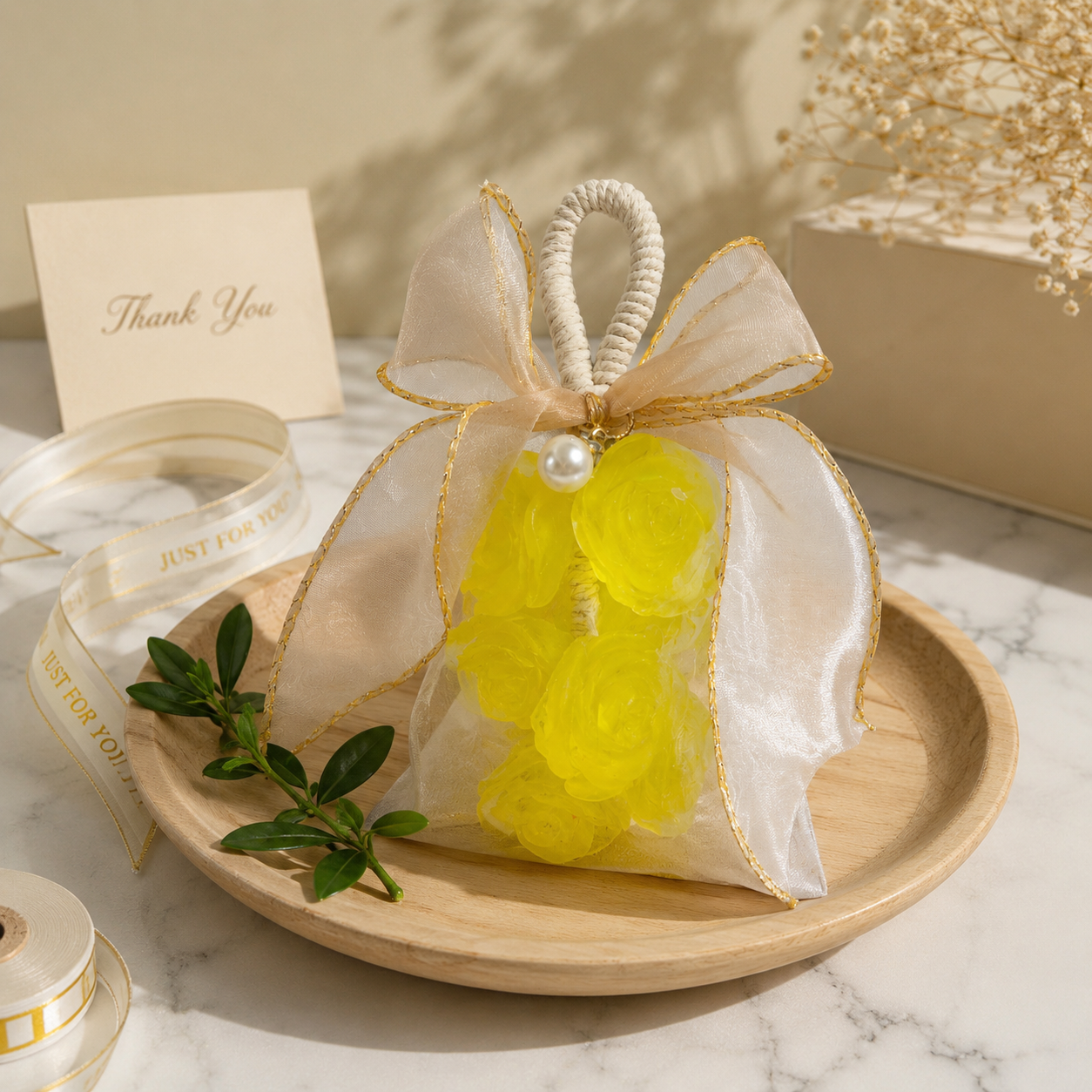 Yellow Rose Bouquet Artisan Soap thumbnail 3