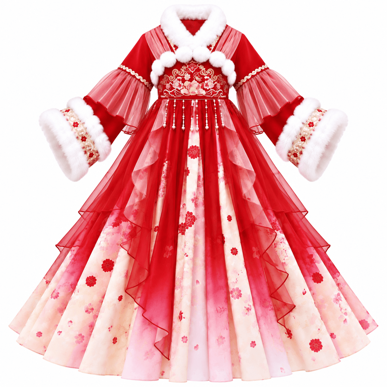 Peony Fairy Princess Hanfu Dress for Girls thumbnail 5