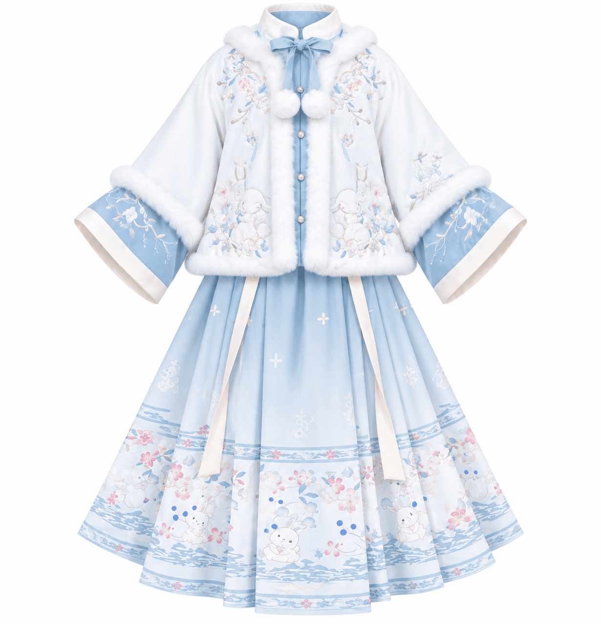 Clear Sky Fairy Rabbit Princess Hanfu Dress for Girls thumbnail 5