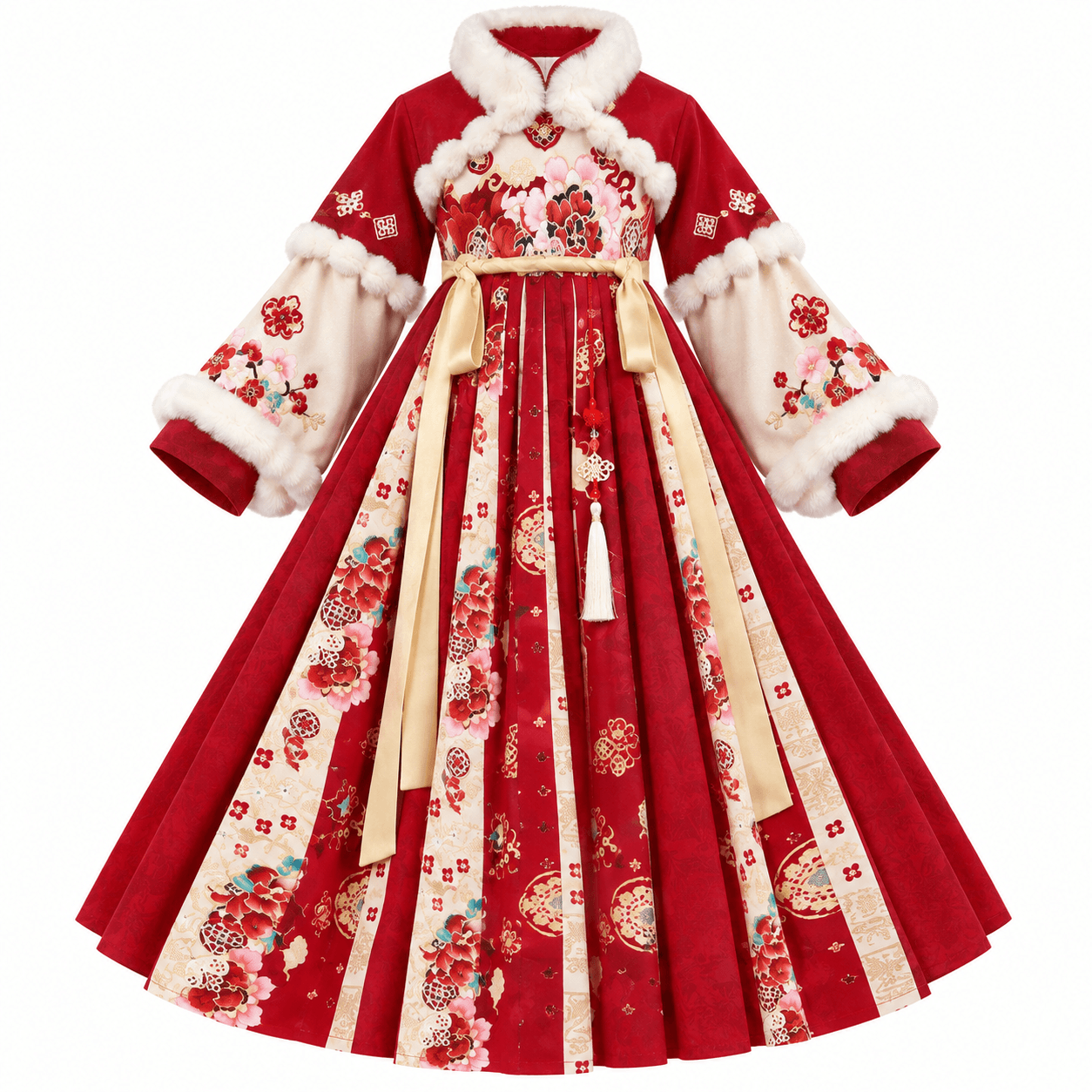 December Plum Blossom Fairy Princess Hanfu Dress for Girls thumbnail 5