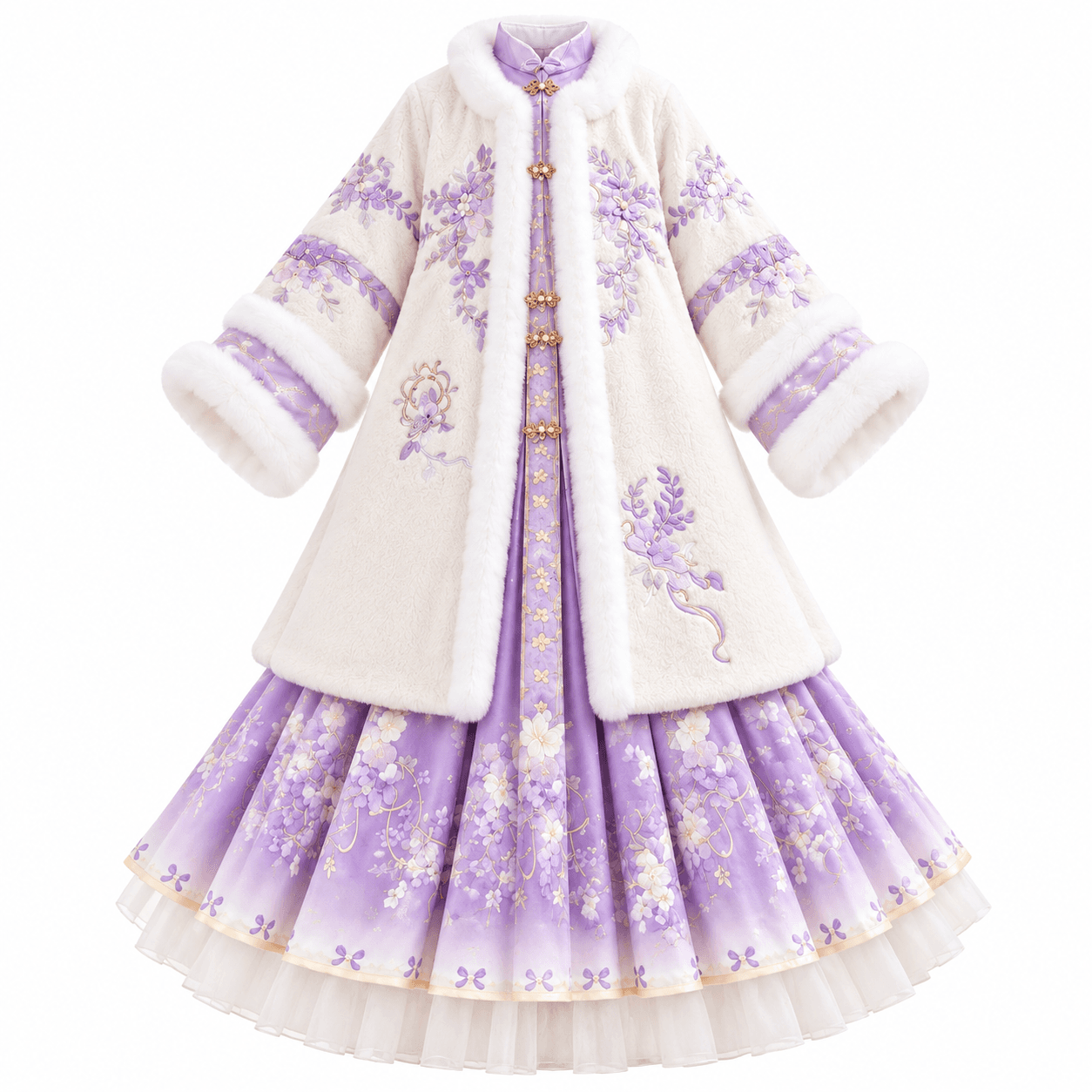 Lavender Princess Hanfu Dress for Girls thumbnail 5