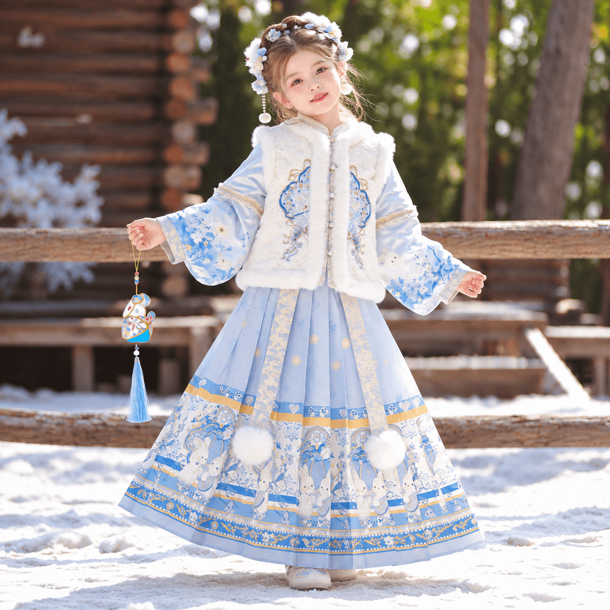 Clear Sky GeGe Princess Hanfu Dress for Girls thumbnail 4